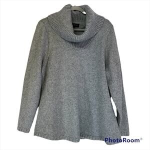 Lane Bryant silver gray cowl neck knit sweater NWT sz 14/16